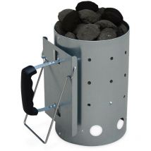 Cheminée d'allumage xl. pour barbecue charbon de bois. allume braises démarrage rapide. 20 x 30cm