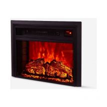 Cheminée électrique encastrée murale flamme lumière led 1500W Lund