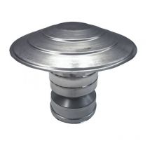 Cheminee double paroi isole terminal chapeau chinois coupe-vent inox dn 150/200