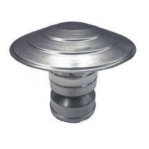 Cheminee double paroi isole terminal chapeau chinois coupe-vent inox dn 80/130