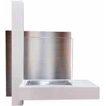 Cheminée murale bioéthanol VIENNA Blanc L65 x H75 x P23