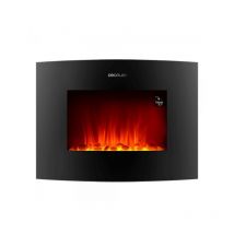 Cecotec - Cheminée murale électrique décorative Ready Warm 2250 Curved Flames Connected Noir 1000 - 2000 w 2000 w