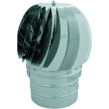 Kasart - Chemine'e radiante en acier inoxydable avec roulement a' bain d'huile a' base circulaire Acciaio Inox 20 cm
