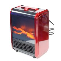 Cheminée rouge Venteo Cheminée portable et compacte - Rouge - Adulte - Effet flamme