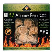 Allume feu 32 laine de bois 100% végétal