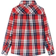 Chemise à carreaux pour enfants rouge et bleu marine 92