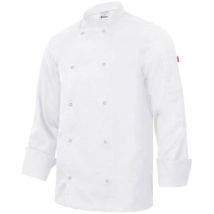 Veste De Cuisine Manches Longues Avec Boutons Pression Velilla Blanc 54