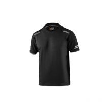 T-shirt Sparco Tech Tucson en coton et polyester couleur Noir/Gris Fonce' Taille xxl avec bandes re'fle'chissantes haute visibilite' avec effet
