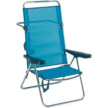 Chaise de plage haute en aluminium 670alf / 30 bleu