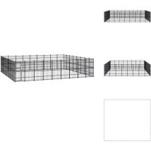 Chenil d'extérieur pour chiens Acier 66,36 m² - Chenil Pour Chien - Chenil Extérieur - Niche Pour Chien - Abri Pour Chien - Enceinte Pour Chien