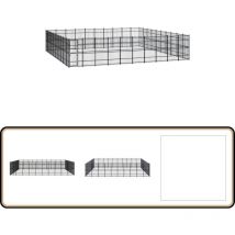 Chenil d'extérieur pour chiens Acier 92,16 m² - Chenil Pour Chien - Chenil Extérieur - Niche Pour Chien - Abri Pour Chien - Cage Pour Chien