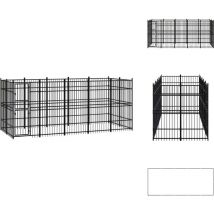 Chenil d'extérieur pour chiens Acier 9,22 m² - Chenil Pour Chien - Chenil Extérieur - Niche Pour Chien - Abri Pour Chien - Cage Pour Chien