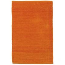 Thedecofactory - chenille - Tapis en coton extra-doux orange 85x55