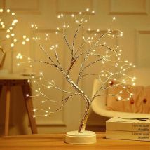 Cherry Blossom Tree Light, usb Christmas Tree led Branch Light, diy Bonsai Lamp, Desktop Night Light with Touch Switch, Christmas Decoration, Bedroom