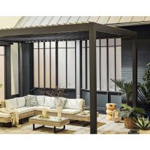 Bestmobilier - Cherry - pergola bioclimatique - aluminium - 3x3m - gris anthracite