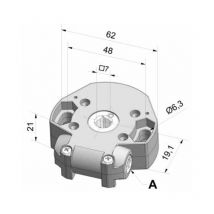 Cherubini - Treuil Basse Charge 3.5/1 Entree 6p7 Sortie C7 Femelle (sans Fin De Course)