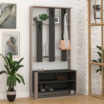 Decortie - Chester Hall Stand Mocha Grey Anthracite Grey - Anthracite Grey