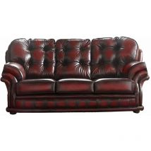 Chesterfield Handmade Knightsbridge 3 Seater Sofa Antique Oxblood Leather