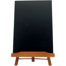 Chevalet De Table - Ardoise A4 Incluse - Bois Avec Finition Acajou Laqué-36x22cm - Securit