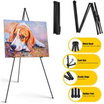 Dayplus - Chevalet d'artiste portable Chevalet noir Affichage réglable pour peinture de mariage