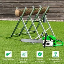 Haloyo - Chevalet de sciage en acier galvanisé - avec dents - max. 100kg - pliable 848080cm