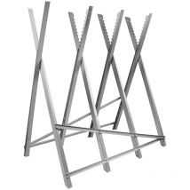 Skecten - Chevalet de sciage en acier galvanisé - avec dents - max. 100kg - pliable
