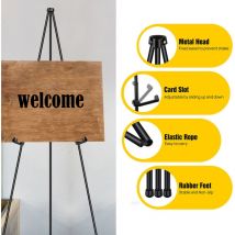 Dayplus - Chevalet de Studio en Métal Display Art Supply Craft Artist Wedding Stand Painting Easels