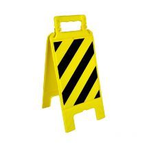 Chevalet pliable de signalisation hachure noir et jaune