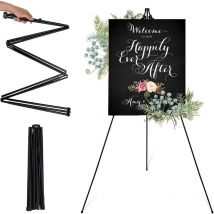 Chevalet pour mariage -Tableau d'affichage portable pliable de 168 cm de haut pour poster
