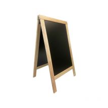 Interface Plv - Chevalet stop trottoir avec cadre en bois brut dimensions 127 x 75 cm