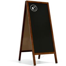 Chevalet Stop Trottoir avec Cadre en Bois Laqué 150x61cm, Chevalet Publicitaire