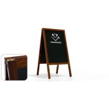 Chevalet Stop Trottoir Etanche avec Cadre en Bois Laqué 118x61cm