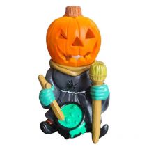 Ensoleille - Chevalier de citrouille brillant d'Halloween, statue de chevalier de citrouille d'Halloween, statue de chevalier de citrouille statue