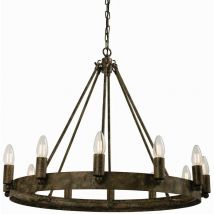 Endon - Chevalier - 12 Light Ceiling Pendant Aged Metal, E14