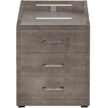 Ub Design - Chevet 3 tiroirs Moon avec usb en Legacy 04 Stone