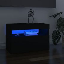 Les Tendances - skm Meubles tv avec lumières led 2 pcs Noir 60x35x40 cm