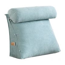 Basetbl - Chevet grand dossier triangle coussin canapé taille coussin bureau dos coussin lit cou coussin oreiller, lac bleu