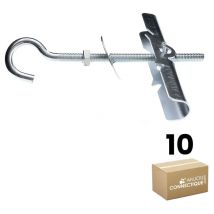 Boîte de 10 crochets de suspension à bascule - ø Vis 5 mm - Longueur bascule 85 mm - Parois maxi 30 mm RAM