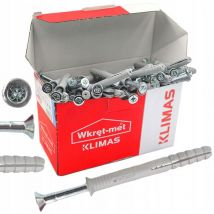 Klimas - Cheville à frapper collerette conique - vis tête fraisée pz 8 x 60 - Boîte de 100