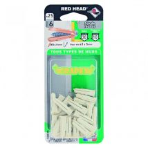 Chevilles Grapex (blister) Red Head Cond. /pcs: 25 - ø mm: 6 - Long. mm: 25