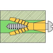RAM - Chevilles universelles polyéthylène coloris rouge diamètre 8 en boîte de 2500