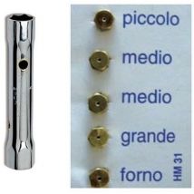 Chiave a tubo 6 / 7+ ugelli a gas bombola gpl cucine gas candy elba 2 medi