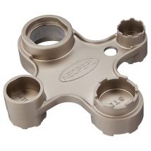 Chiave universale nichelata per montaggio aeratori