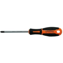 Cacciavite a Croce PZ 0 x 60 mm – Acciaio al Cromo Vanadio-Molibdeno – Finitura Cromata con Punta Nera – Mundial