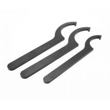 Chiave regolabile in acciaio per utensili per ammortizzatori coilover (confezione da 3), nera