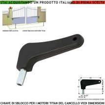 Chiave Sblocco di Emergenza per Motori Cancello Battente Serie Titan Linear Aster Mover per Altri Motori Controllare le Dimensioni Esagono Acciaio