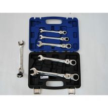 Set kit chiavi combinate a cricchetto 6 pz pezzi 8 - 19 mm snodate snodo WK2101