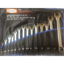 Chiavi combinate - in pollici - pz 14 - da 1/4'' a 1-1/4'' - crv din Stahlkaiser