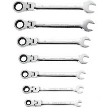 Chiavi Snodo a Cricchetto Set 7 Chiave Fisse Combinate Snodabili