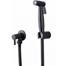 Spruzzatore per bidet per wc in acciaio inossidabile, kit spruzzatore per bidet, spruzzatore per wc con spruzzatore per rubinetto ​(nero),Starlight